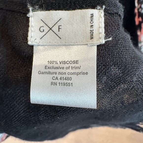 Black Floral Kimono ONE SIZE Open Coverup Boho Resort Vacation Scarf - Picture 6 of 6